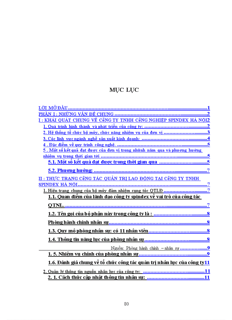 image for page Thực trạng công tác đào tạo và phát triển nhân sự của Công Ty TNHH Công Nghiệp Spindex Hà Nội