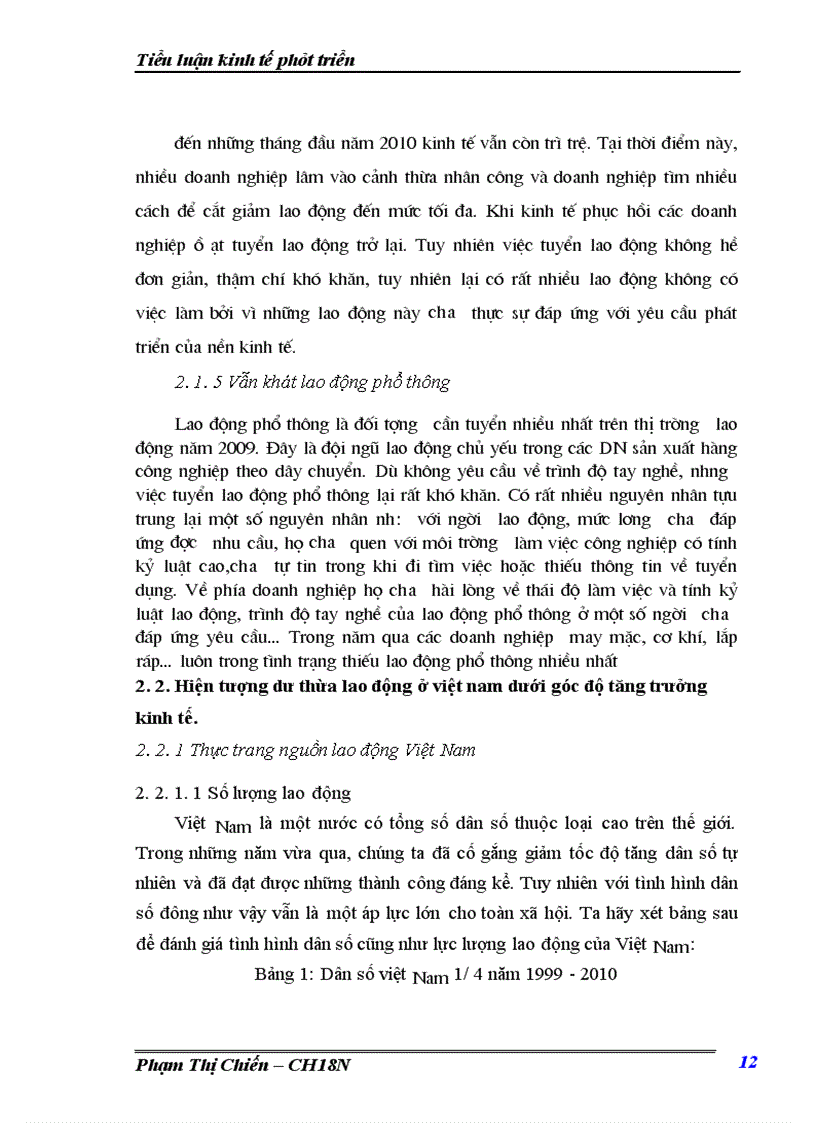 image for page Đặc điểm của thị trường lao động ở các nước đang phát triển. Phân tích hiện tượng dư thừa lao động ở Việt Nam dưới góc độ tăng trưởng kinh tế. Các giải pháp để xử lý vấn đề này