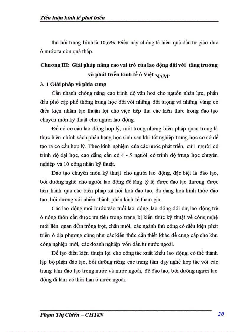 image for page Đặc điểm của thị trường lao động ở các nước đang phát triển. Phân tích hiện tượng dư thừa lao động ở Việt Nam dưới góc độ tăng trưởng kinh tế. Các giải pháp để xử lý vấn đề này