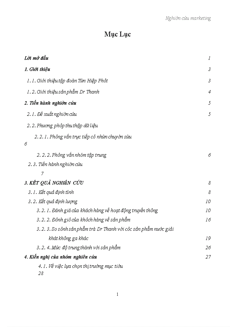 image for page Nghiên cứu marketing sản phẩm trà thảo mộc Dr Thanh