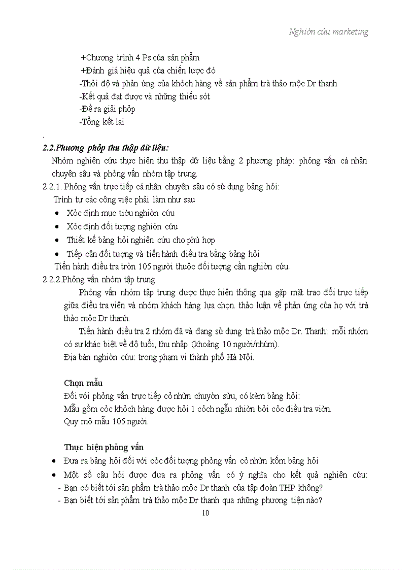 image for page Nghiên cứu marketing sản phẩm trà thảo mộc Dr Thanh