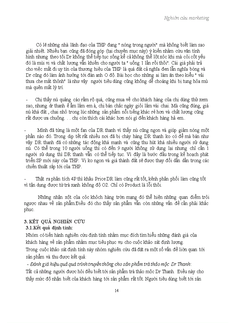 image for page Nghiên cứu marketing sản phẩm trà thảo mộc Dr Thanh
