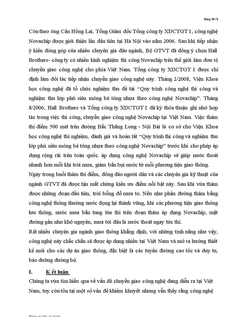 image for page Quy trình công nghệ thi công và nghiệm thu lớp phủ siêu mỏng bê tông nhựa theo công nghệ Novachip