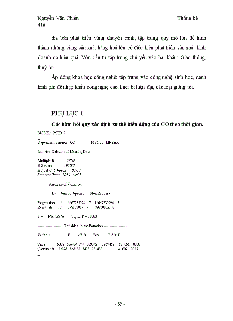 image for page Vận dụng một số phương pháp thống kê nghiên cứu sự biến động và nhân tố ảnh hưởng đến giá trị sản xuất nông nghiệp Việt Nam giai đoạn 1990 đến 2001