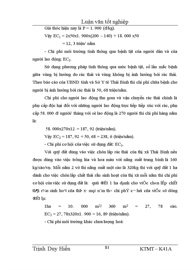 image for page Bước đầu nghiên cứu mô hình thu gom, vận chuyển và quản lý chất thải rắn sinh hoạt của Công ty Thị Chính thị xã Thái Bình.