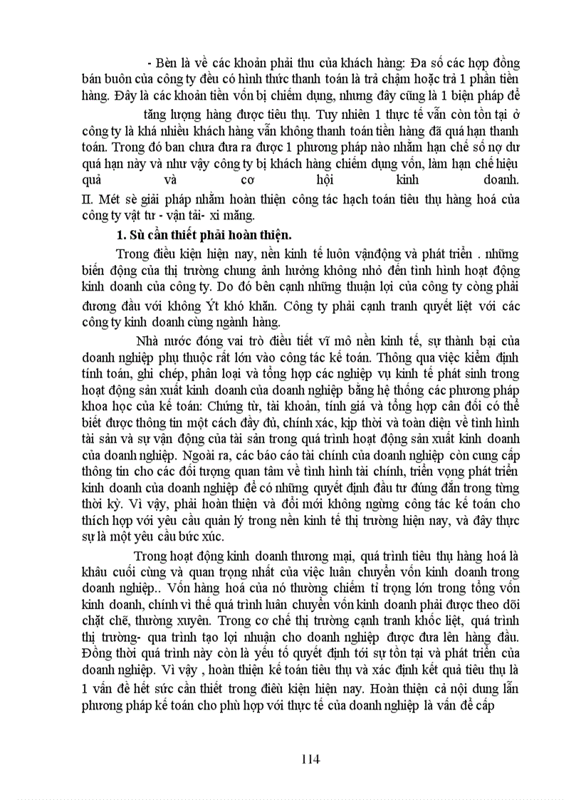image for page Một số vấn đề về công tác hạch toán tiêu thụ hàng hoá tại Công ty Vật tư Vận tải xi măng