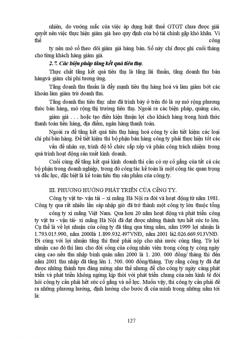 image for page Một số vấn đề về công tác hạch toán tiêu thụ hàng hoá tại Công ty Vật tư Vận tải xi măng