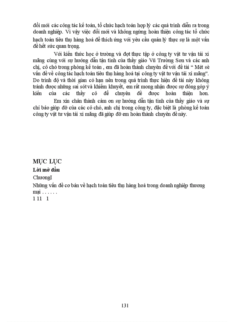 image for page Một số vấn đề về công tác hạch toán tiêu thụ hàng hoá tại Công ty Vật tư Vận tải xi măng