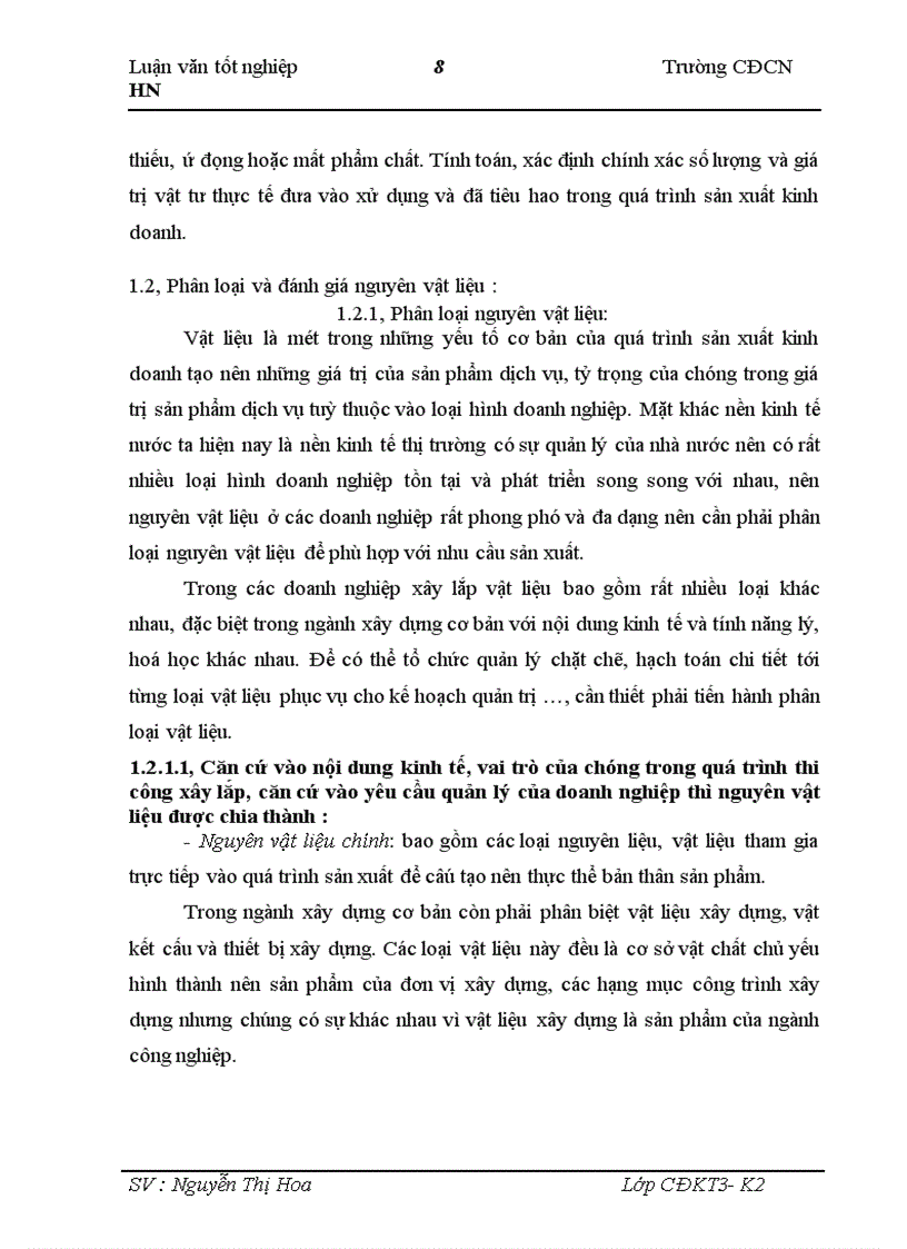 image for page Công tác kế toán nguyên vật liệu tại Xí nghiệp xây dựng công trình II