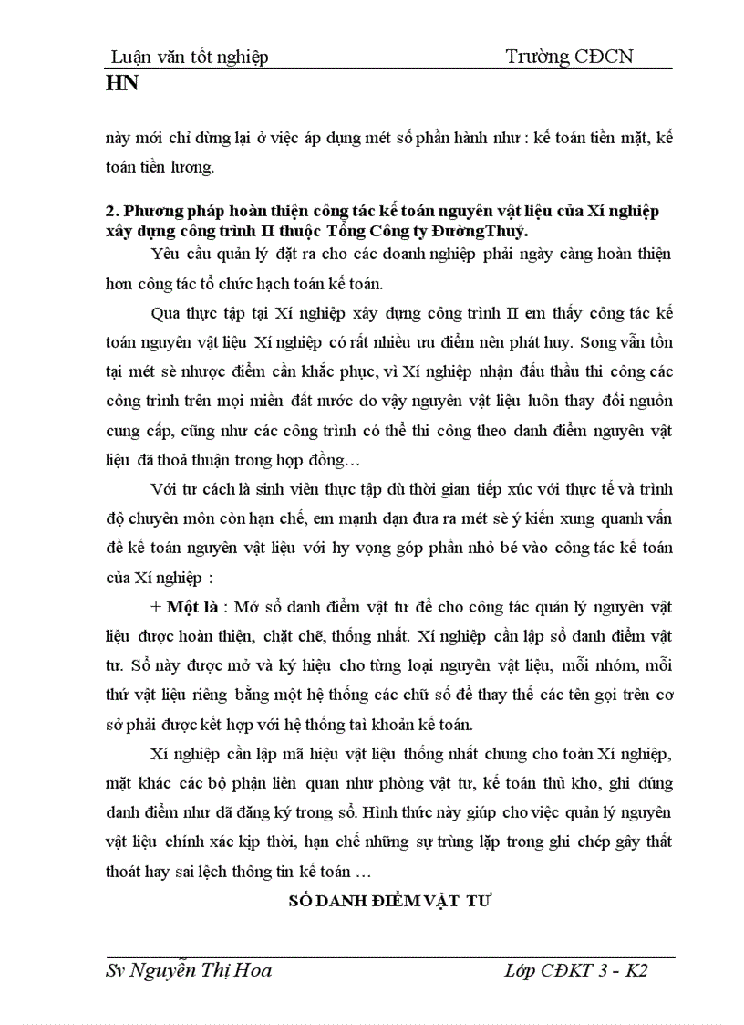 image for page Công tác kế toán nguyên vật liệu tại Xí nghiệp xây dựng công trình II