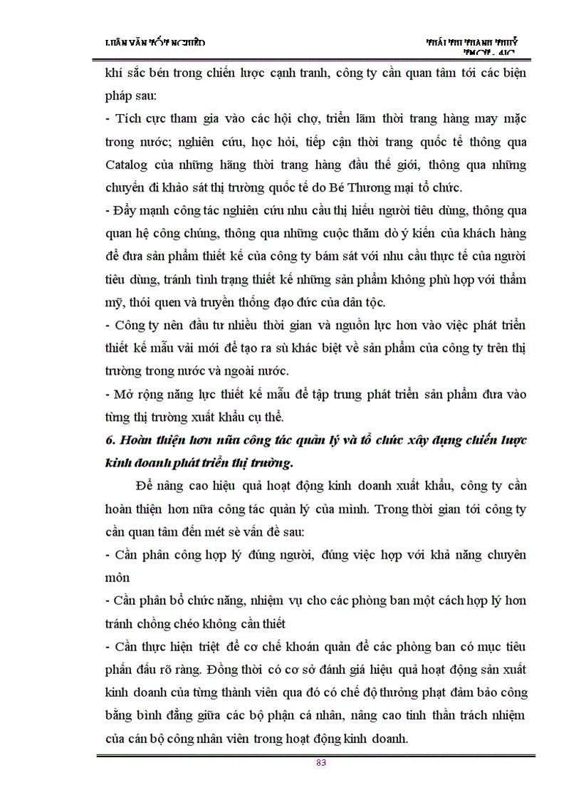 image for page Giải pháp thúc đẩy hoạt động kinh doanh xuất khẩu cuả Công ty may Chiến Thắng