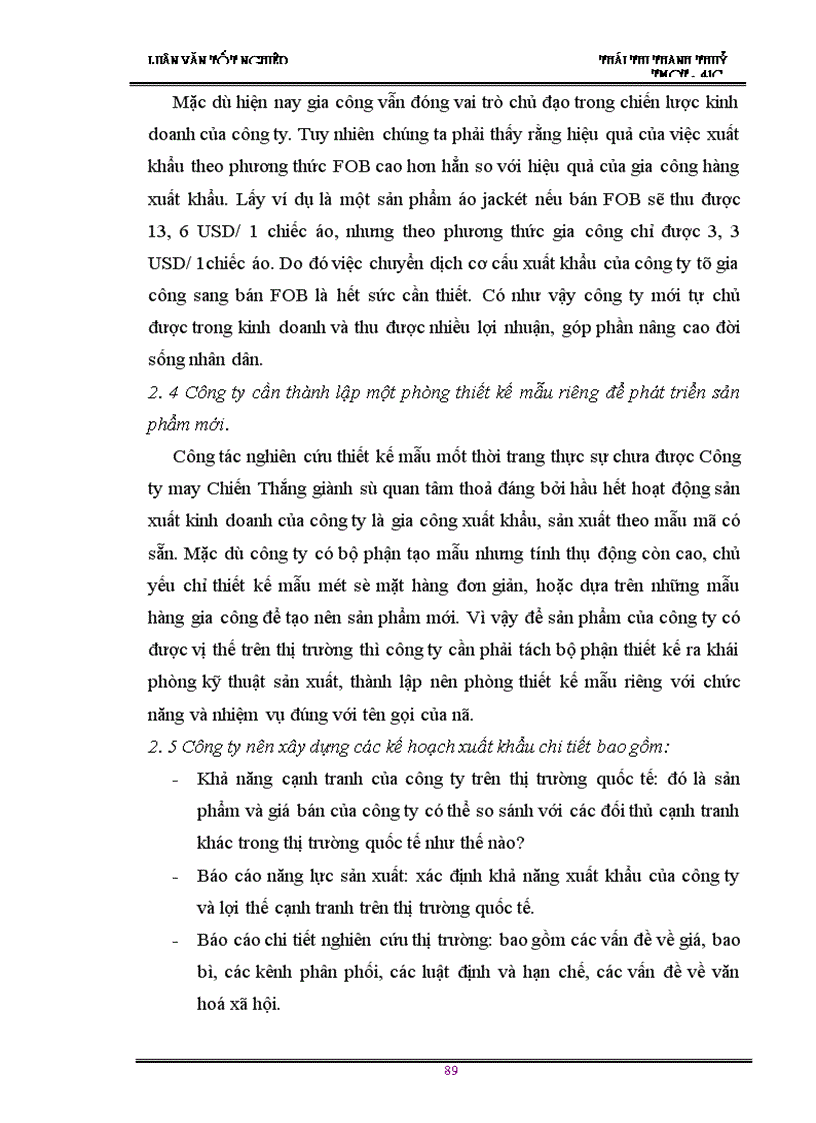 image for page Giải pháp thúc đẩy hoạt động kinh doanh xuất khẩu cuả Công ty may Chiến Thắng