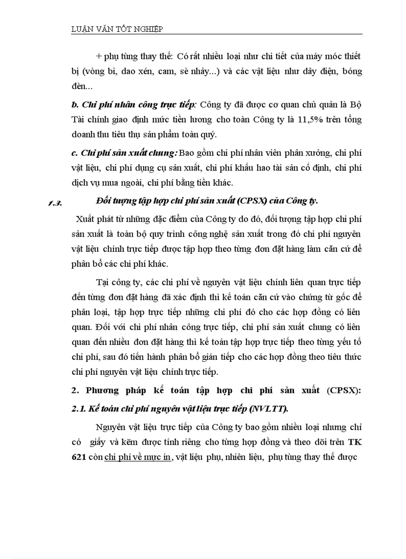 image for page Hoàn thiện kế toán chi phí sản xuất và tính giá thành sản phẩm Công ty In tài chính