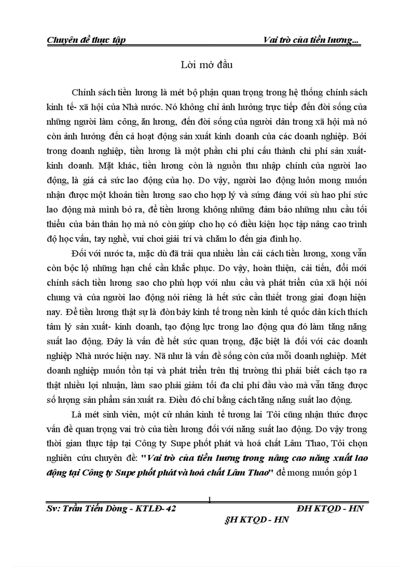 image for page Vai trò của tiền lương trong nâng cao năng xuất lao động tại Công ty Supe phốt phát và hoá chất Lâm Thao