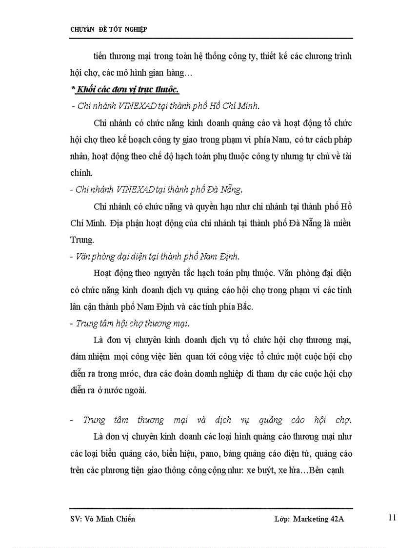 image for page Nghiên cứu nhu cầu tham dự hội chợ thương mại của các doanh nghiệp Việt Nam nhằm nâng cao chất lượng dịch vụ hội chợ thương mại do VINEXAD tổ chức