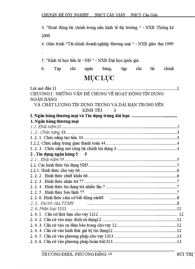 image for page Một số giải pháp mở rộng và nâng cao chất lượng tín dụng trung dài hạn tại NHCT Cầu Giấy