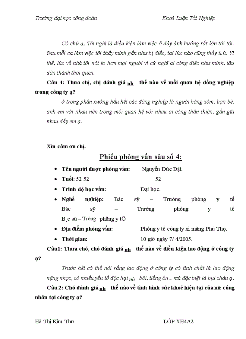 image for page Ảnh hưởng của điều kiện lao động tới sức khỏe của nữ công nhân Công ty Xi măng - Đá vôi Phú Thọ