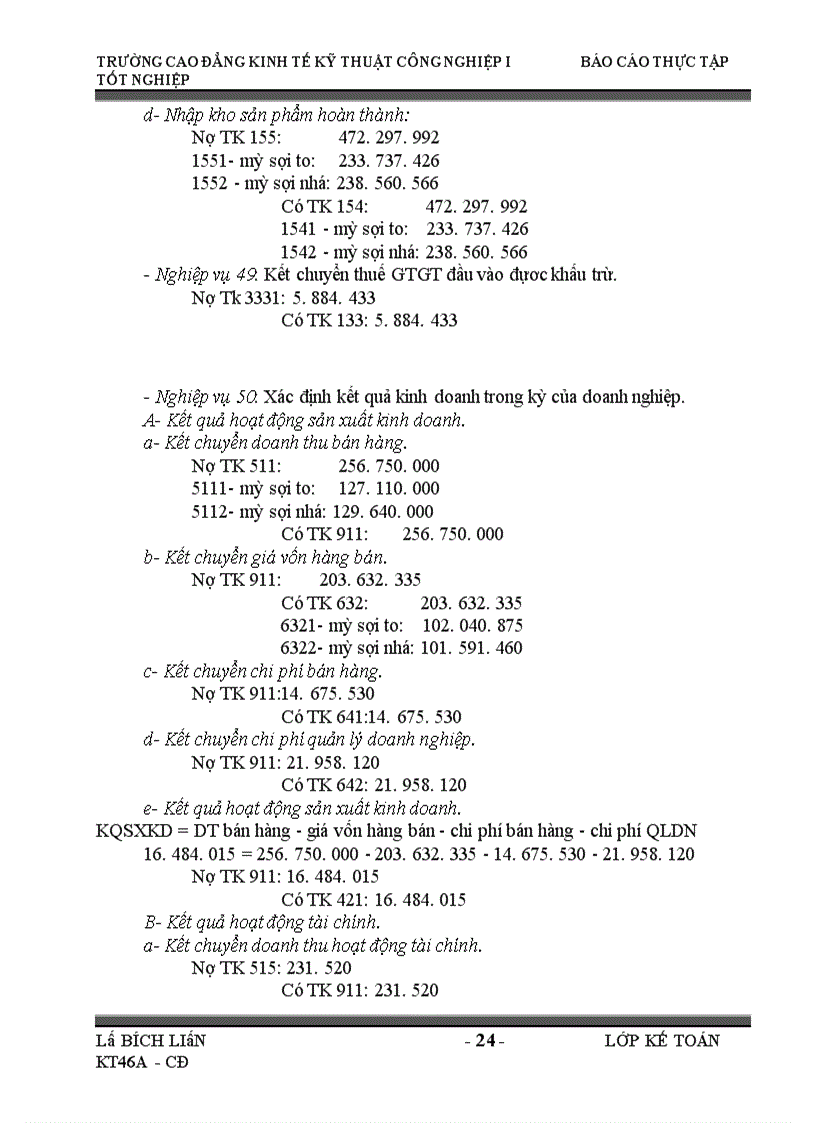 image for page Báo cáo kế toán tổng hợp tại Công ty TNHH Kỹ nghệ thực phẩm