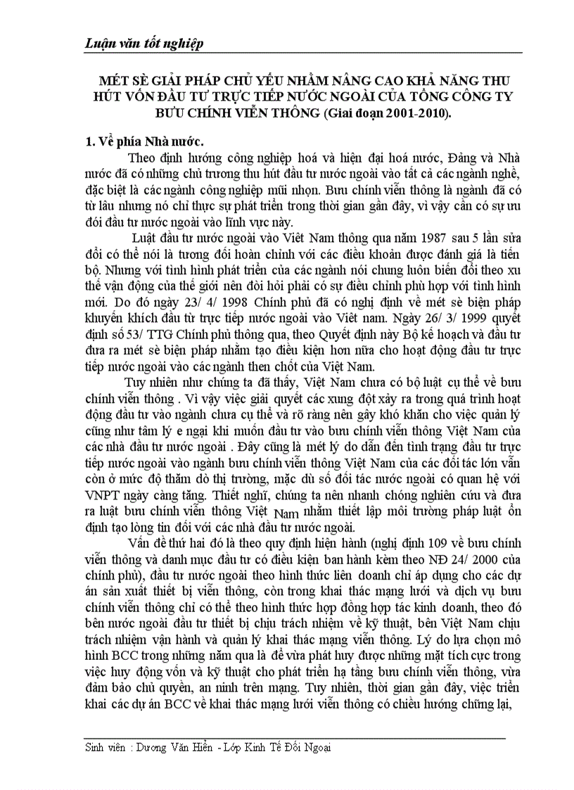 image for page Đầu tư trực tiếp nước ngoài vào ngành bưu chính viễn thông Việt Nam- Thực trạng và một số giải pháp