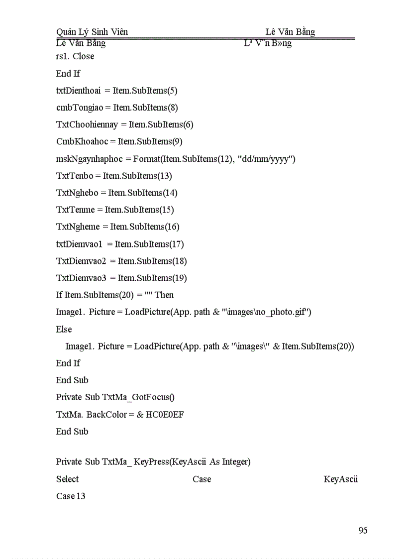 image for page Phân Tích Và Thiết Kế Hệ Thống Quản Lý Sinh Viên