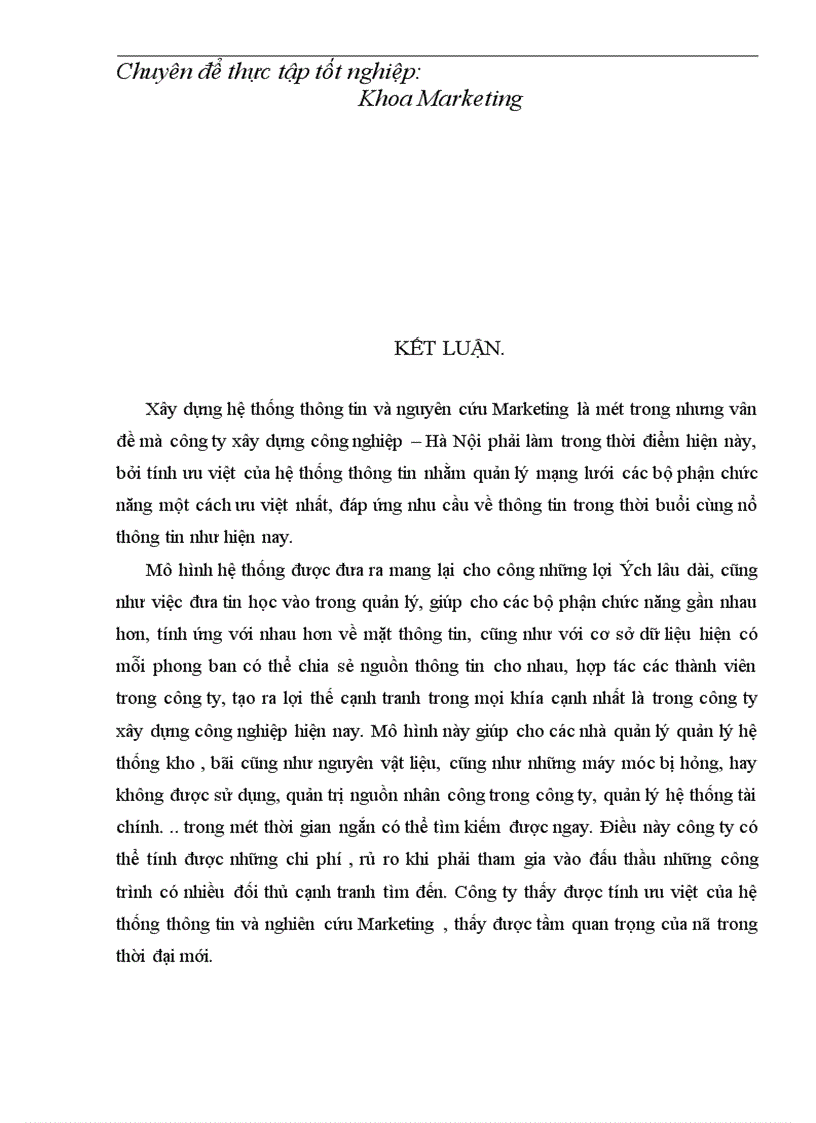 image for page Hoàn thiện Tổ chức hệ thống thông tin và nghiên cứu marketing trong công ty xây dựng công nghiệp Hà- Nội