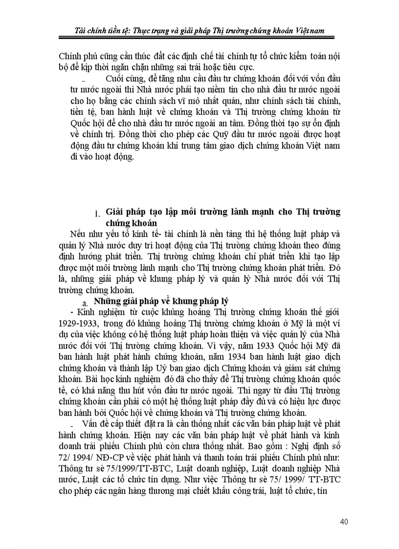 image for page Tài chính tiền tệ: Thực trạng và giải pháp Thị trường chứng khoán Việt nam