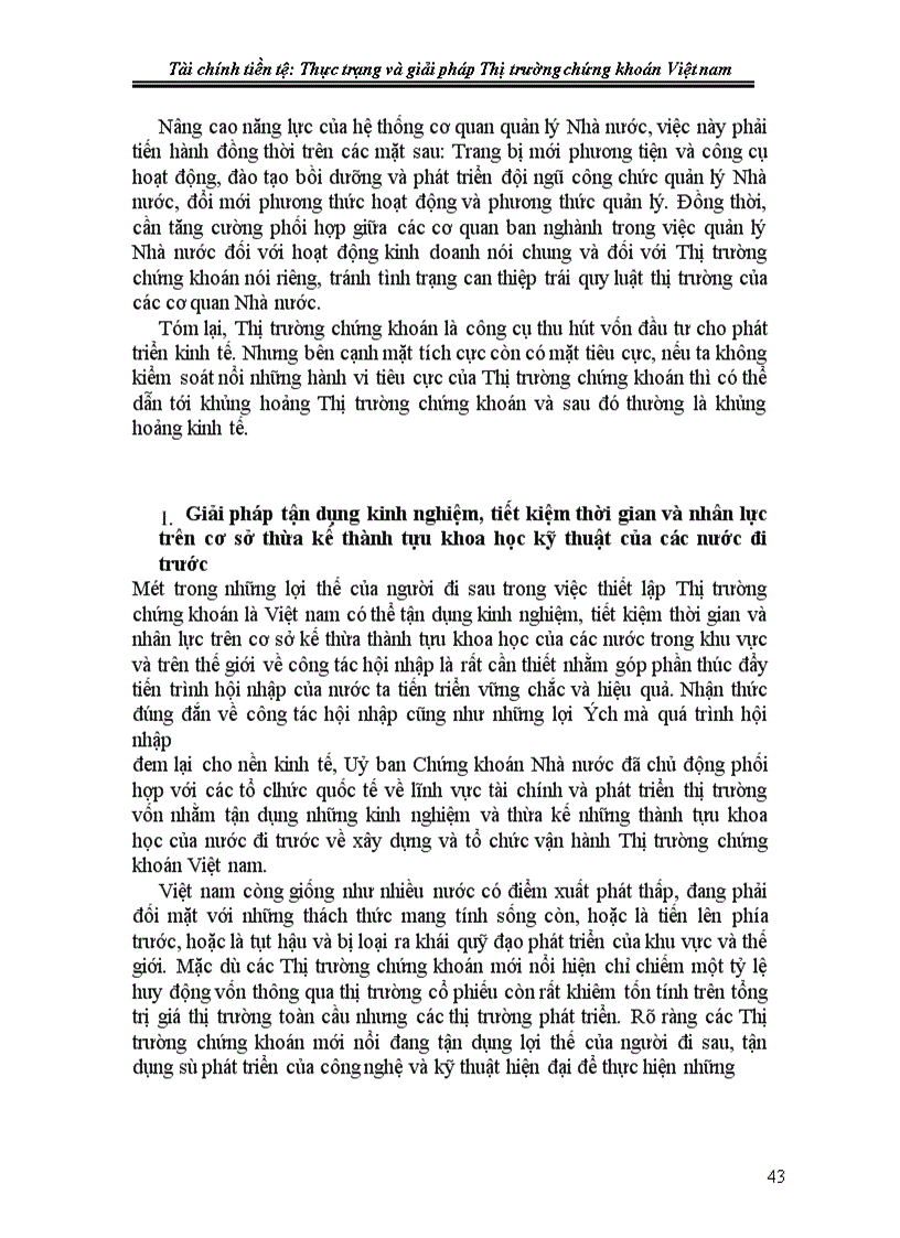 image for page Tài chính tiền tệ: Thực trạng và giải pháp Thị trường chứng khoán Việt nam