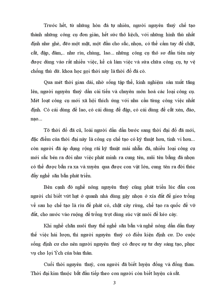 image for page Vai trò của công cụ lao động trong thời kỳ công xã nguyên thuỷ.