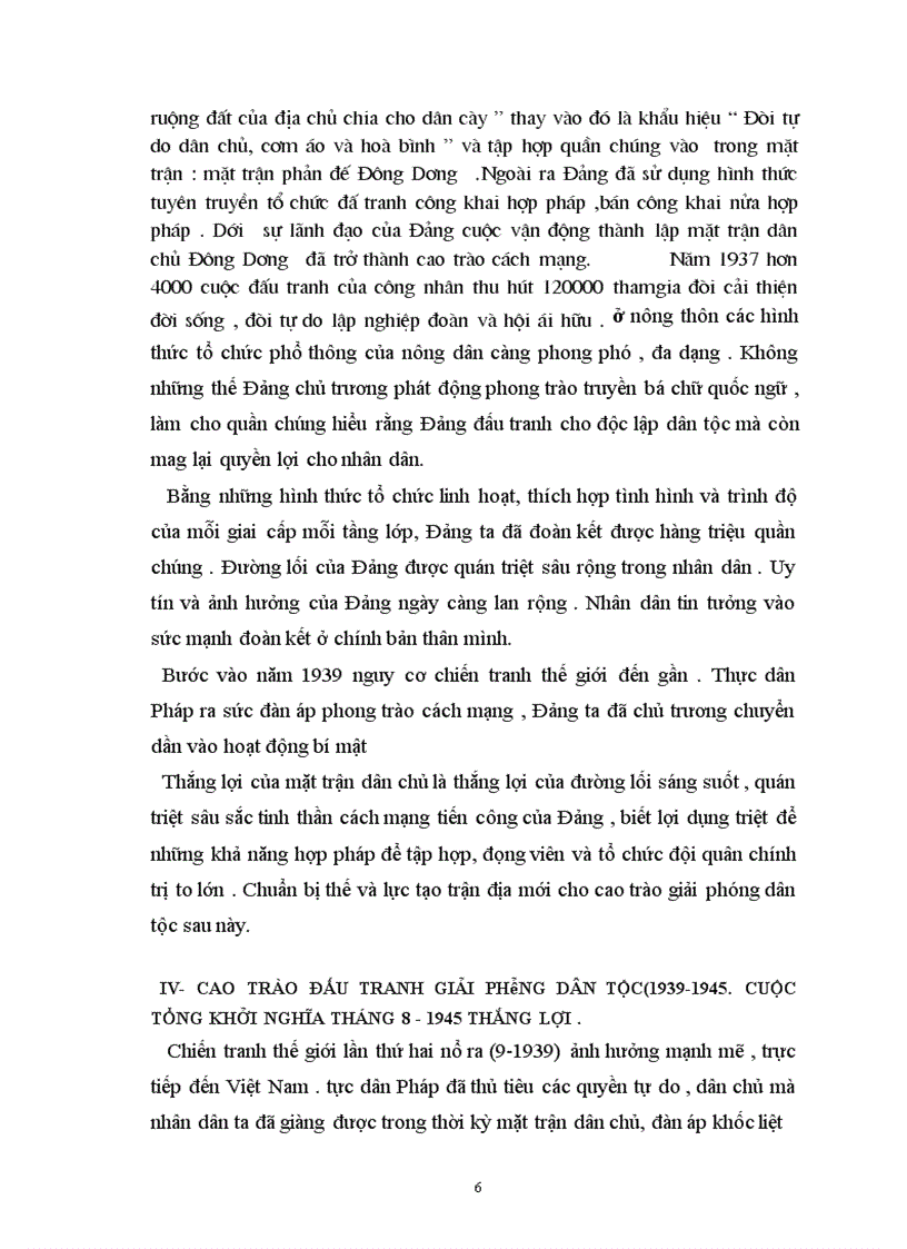 image for page Trình bày quá trình chỉ đạo chiến lược cách mạng của Đảng trong thời kỳ 1930 - 1945