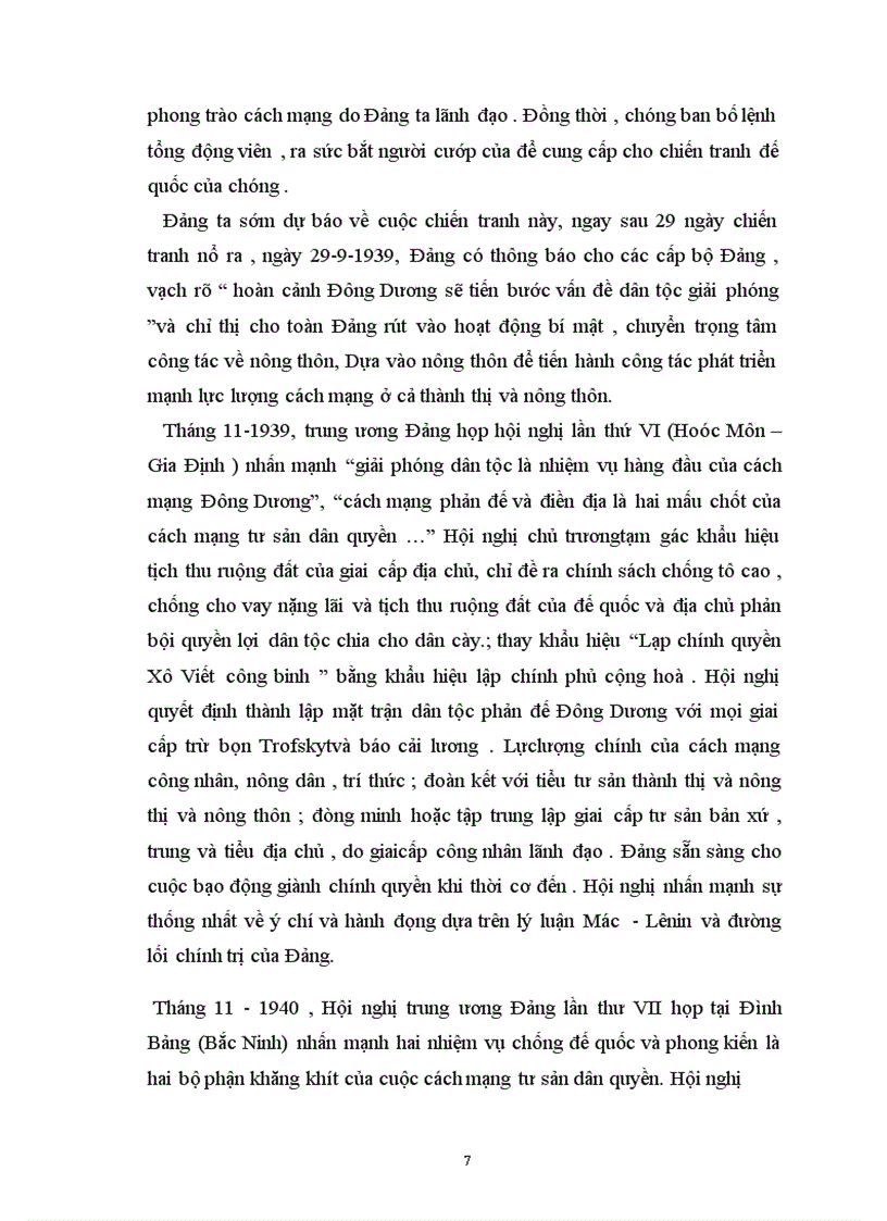 image for page Trình bày quá trình chỉ đạo chiến lược cách mạng của Đảng trong thời kỳ 1930 - 1945