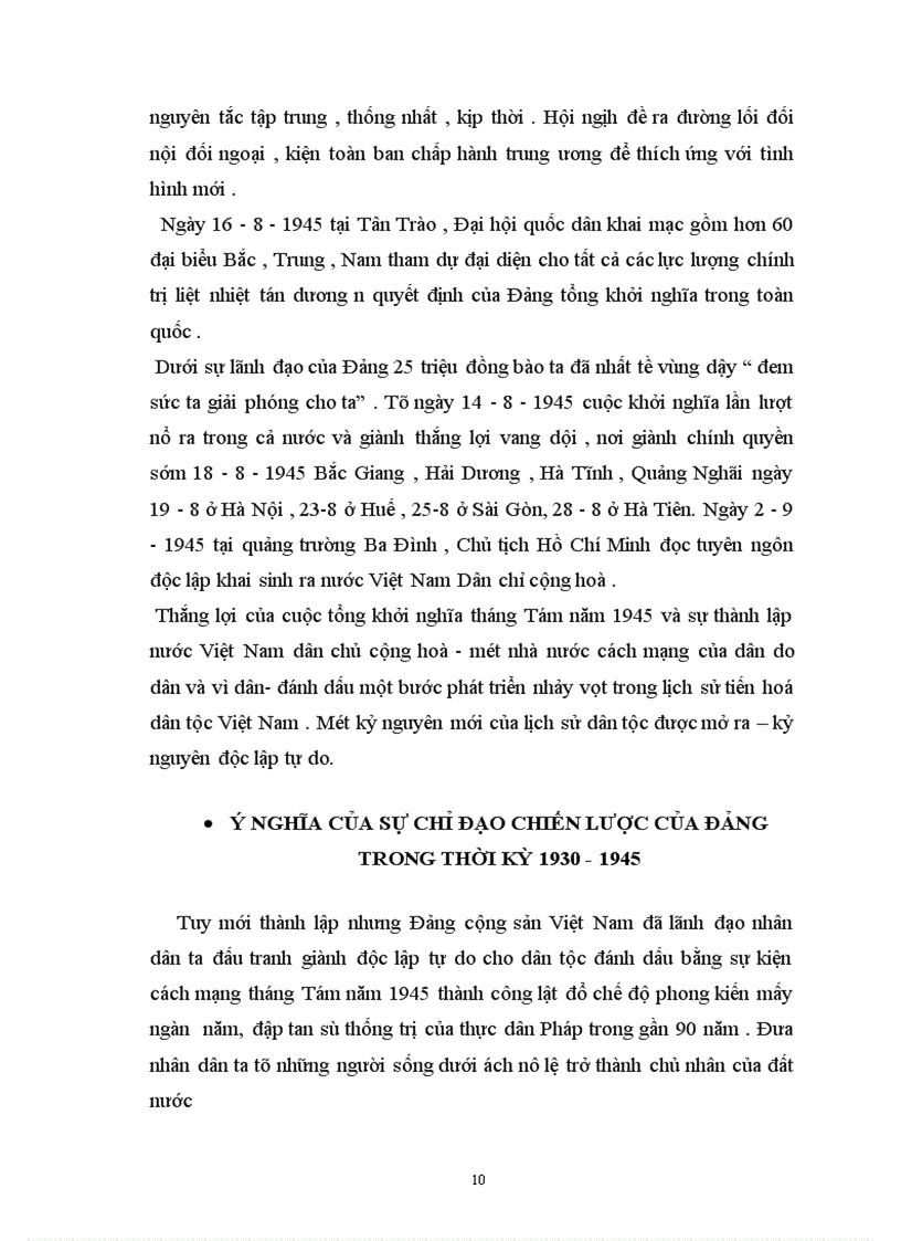 image for page Trình bày quá trình chỉ đạo chiến lược cách mạng của Đảng trong thời kỳ 1930 - 1945