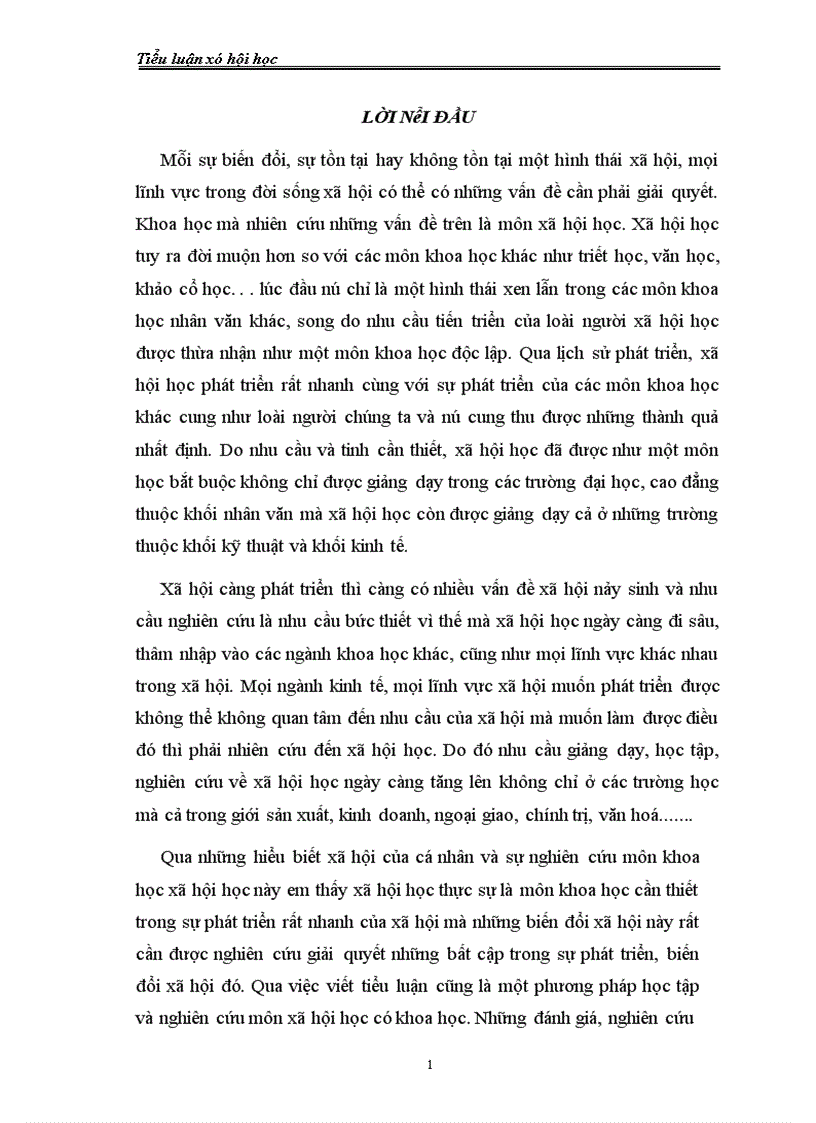 image for page Tiểu luận Xã hội học