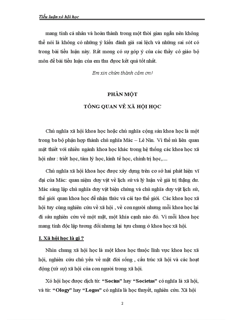 image for page Tiểu luận Xã hội học