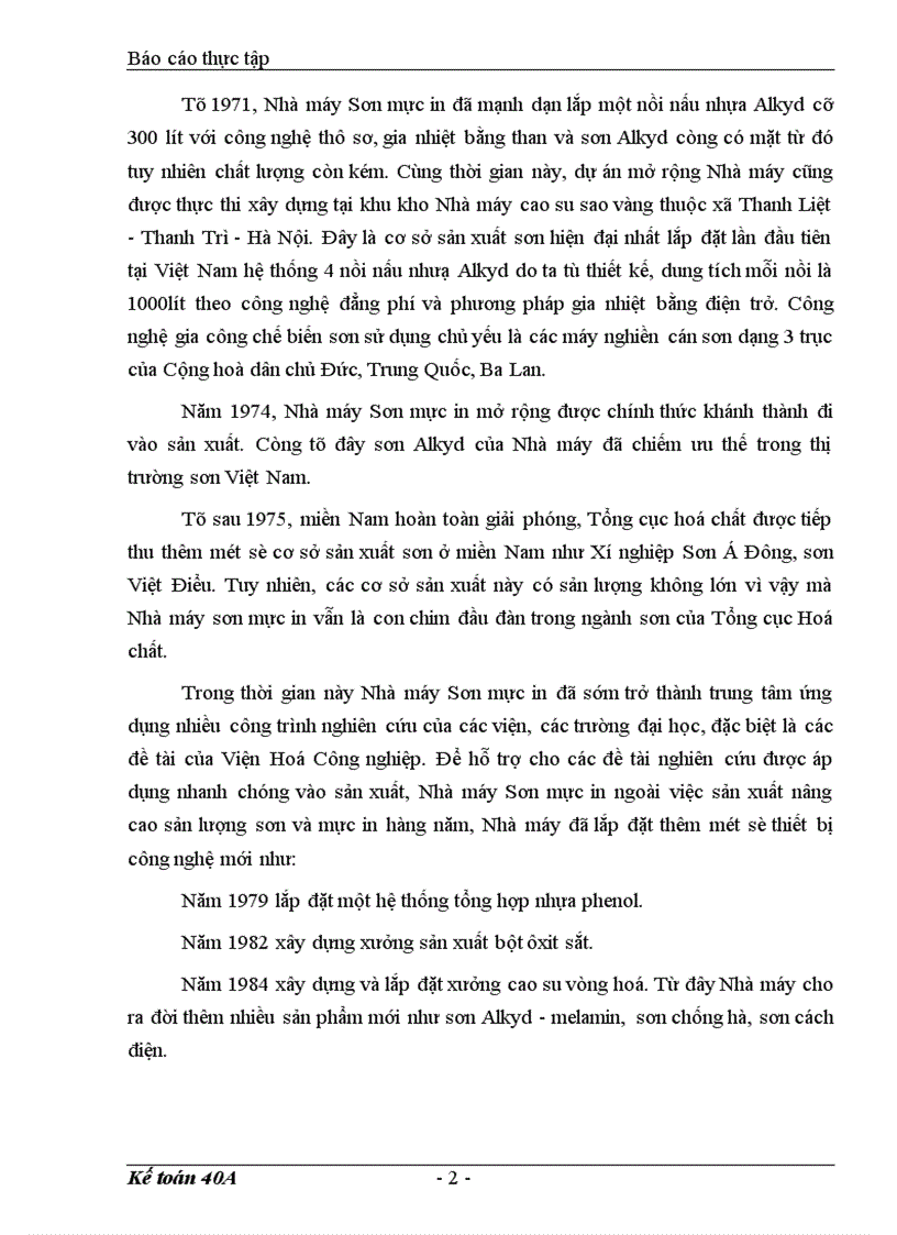 image for page Báo cáo tổng hợp tình hình tổ chức bộ máy kế toán và công tác kế toán của Công ty Sơn tổng hợp Hà Nội.