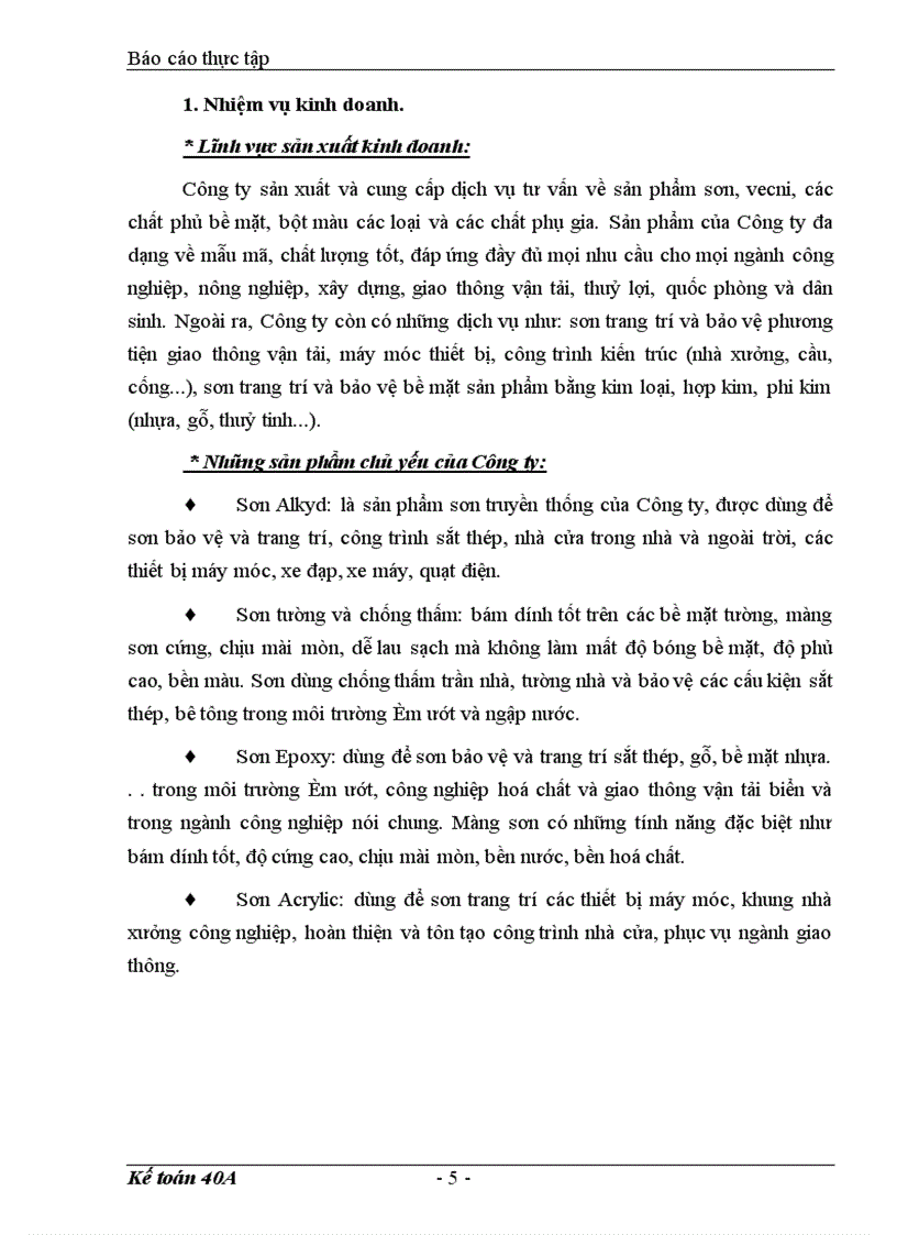 image for page Báo cáo tổng hợp tình hình tổ chức bộ máy kế toán và công tác kế toán của Công ty Sơn tổng hợp Hà Nội.