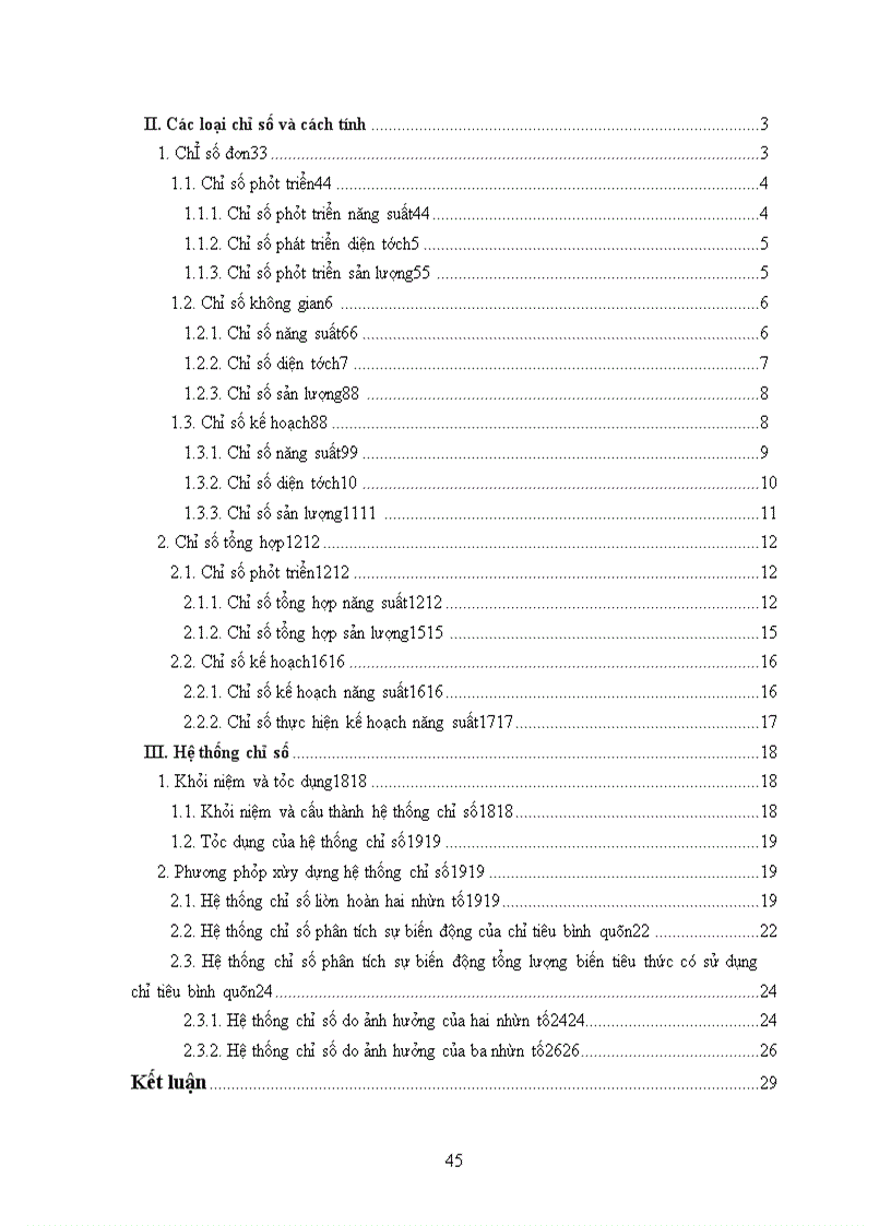 image for page Vận dụng phương pháp chỉ số trong phân tích tình hình biến động năng suất, sản lượng lúa vụ mùa ở xã Mai Lâm năm 2007 với năm 2005.