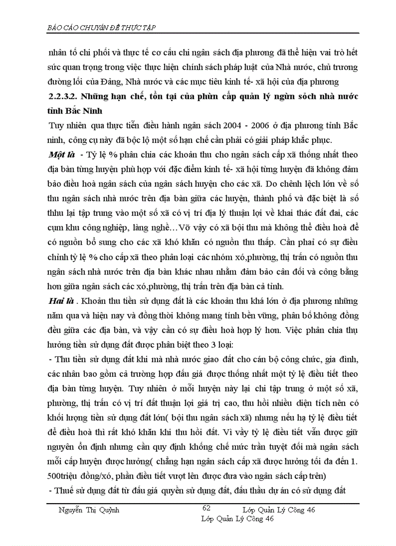 image for page Phân cấp quản lý ngân sách nhà nước giữa Tỉnh và huyện, xã ở tỉnh Bắc Ninh, giai đoạn 2004-2007- Thực trạng, phương hướng, giải pháp hoàn thiện