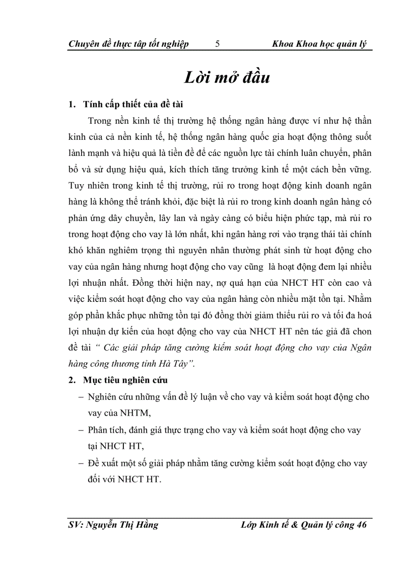 image for page Các giải pháp tăng cường kiểm soát hoạt động cho vay tại ngân hàng công thương tỉnh hà tây