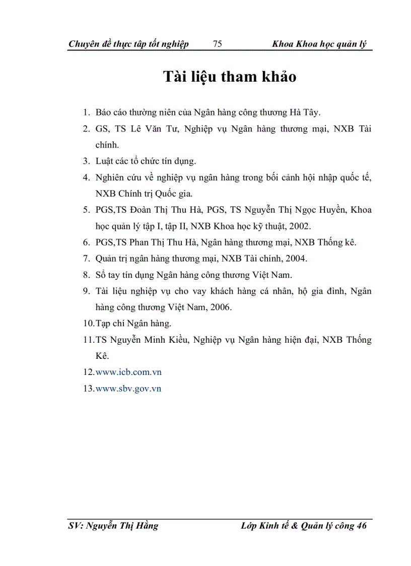 image for page Các giải pháp tăng cường kiểm soát hoạt động cho vay tại ngân hàng công thương tỉnh hà tây