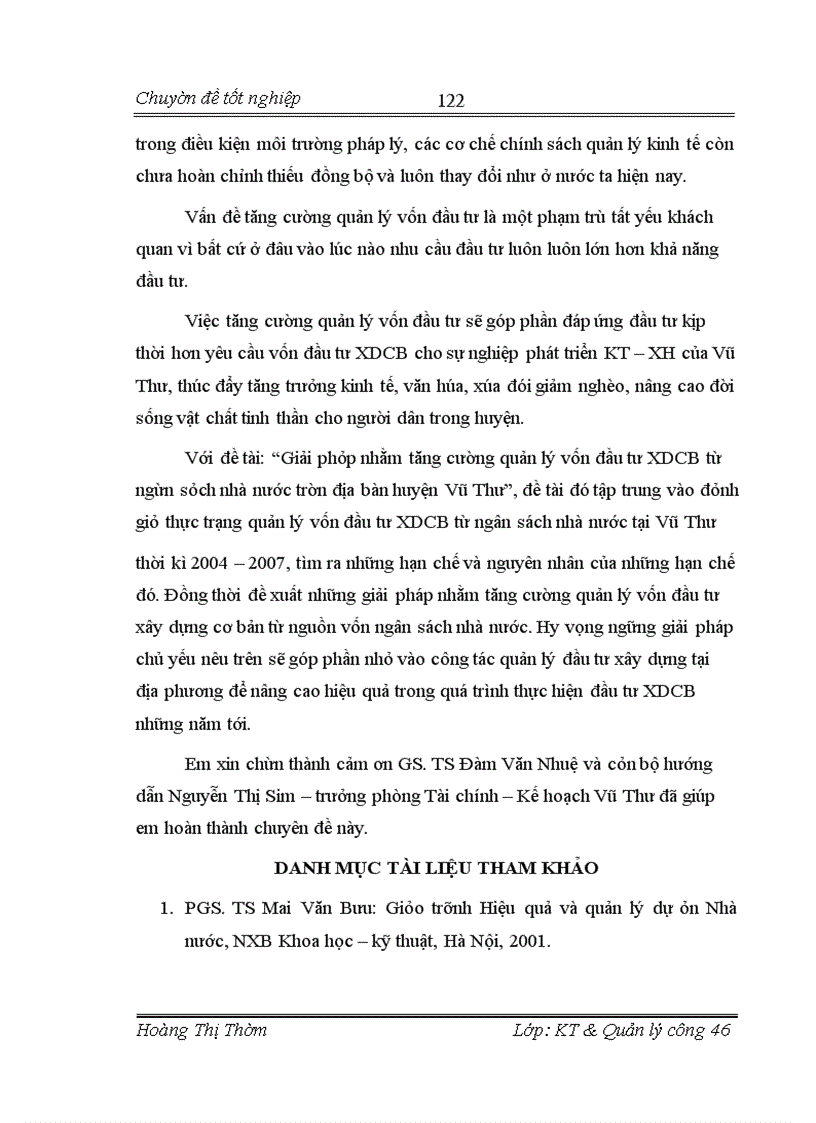 image for page Giải pháp nhằm tăng cường quản lý vốn đầu tư xây dựng cơ bản từ Ngân sách Nhà nước trên địa bàn huyện Vũ Thư