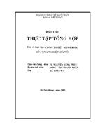 Công ty dệt Minh Khai sở công nghiệp -Hà Nội