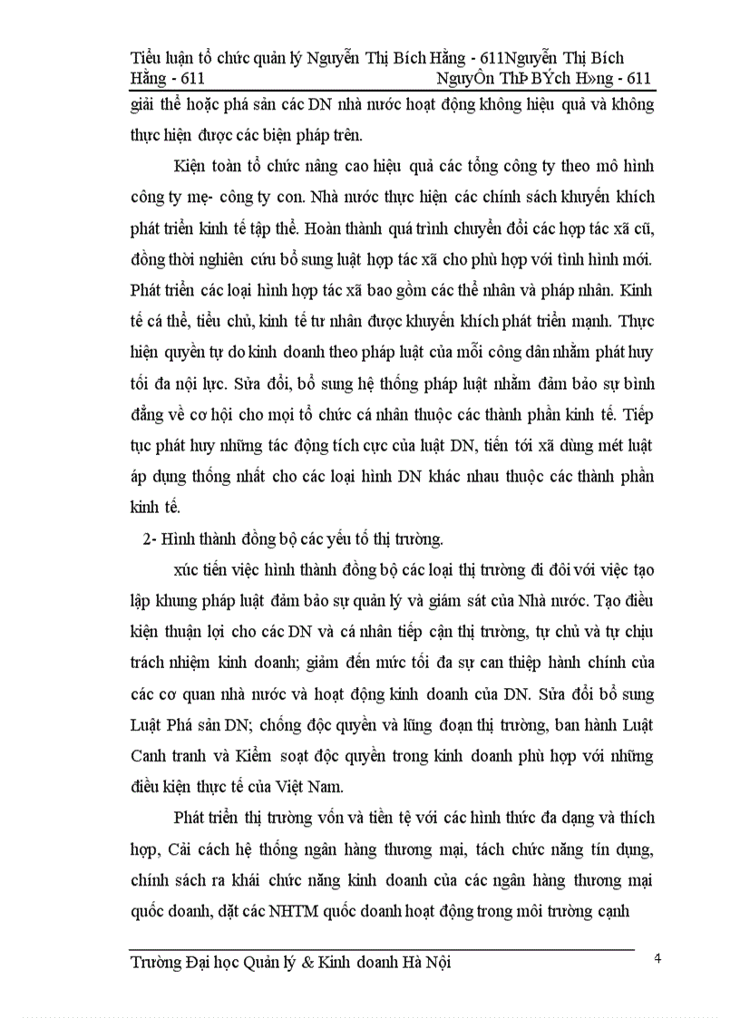 image for page Chính sách của Đảng và pháp luật của Nhà nước- những yếu tố quan trọng dẫn đến sự thay đổi trong kinh doanh và quản lý của doanh nghiệp. Chứng minh bằng thực tiễn doanh nghiệp