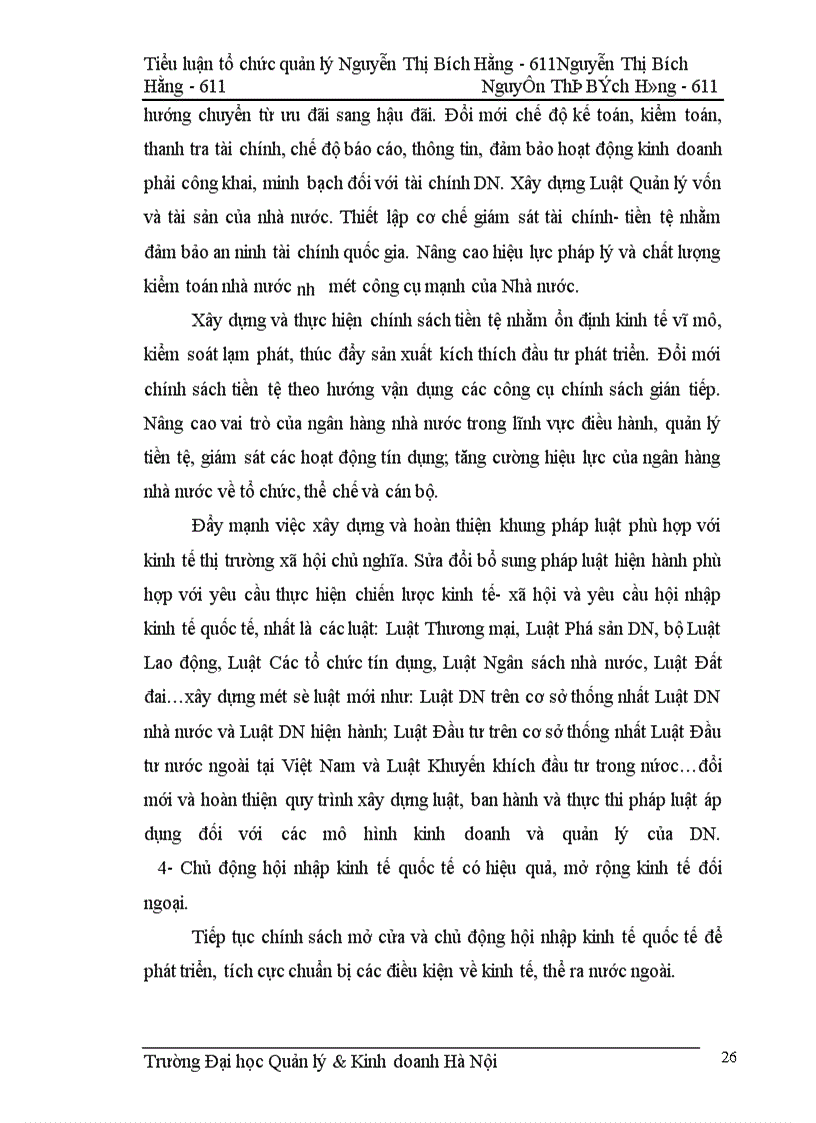 image for page Chính sách của Đảng và pháp luật của Nhà nước- những yếu tố quan trọng dẫn đến sự thay đổi trong kinh doanh và quản lý của doanh nghiệp. Chứng minh bằng thực tiễn doanh nghiệp