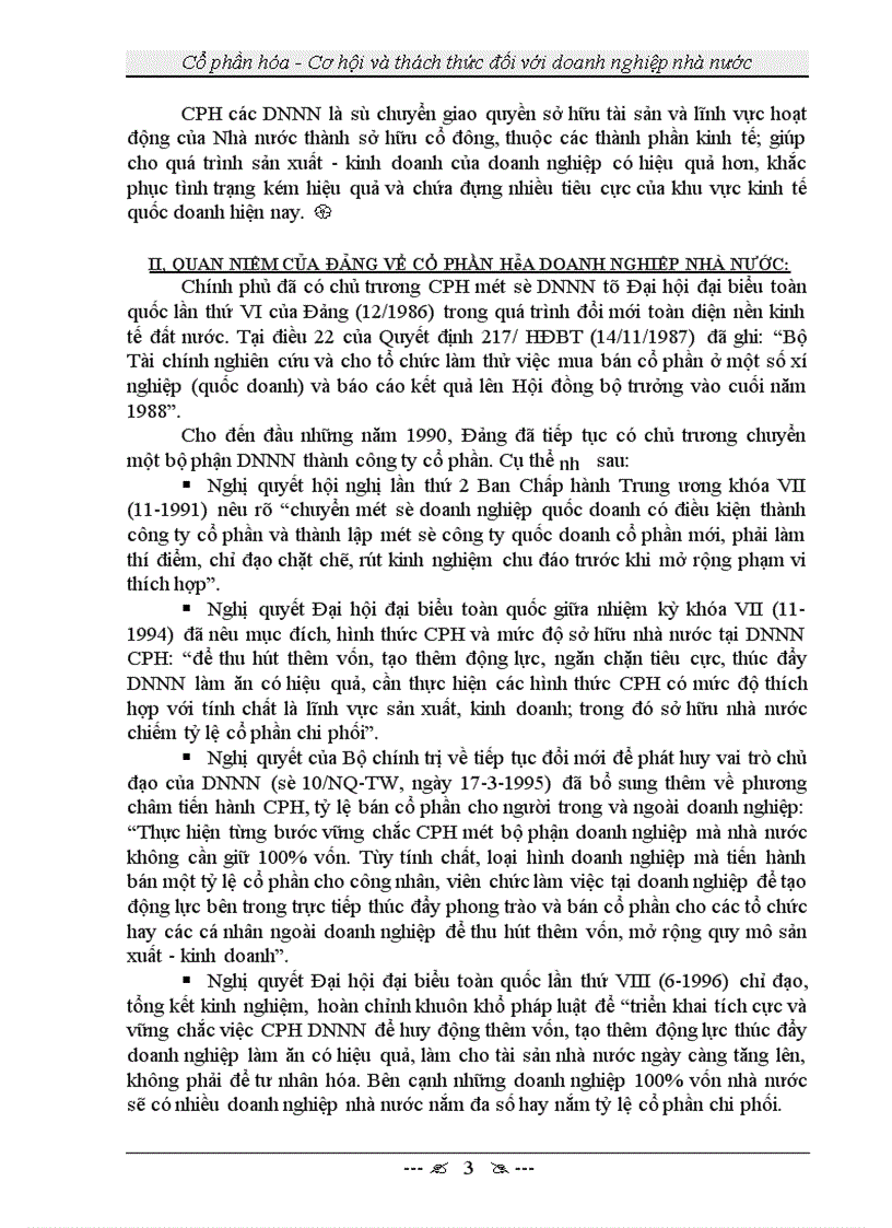 image for page Cổ phần hóa - Cơ hội và thách thức đối với doanh nghiệp nhà nước