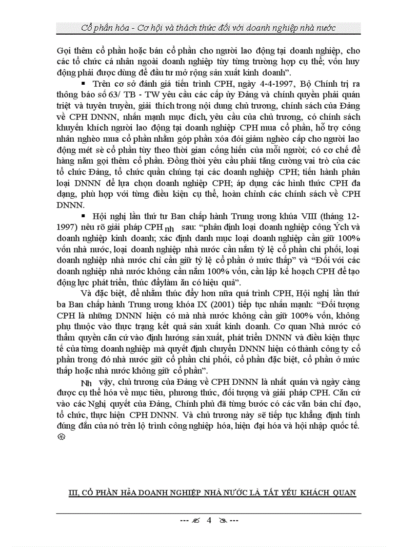 image for page Cổ phần hóa - Cơ hội và thách thức đối với doanh nghiệp nhà nước