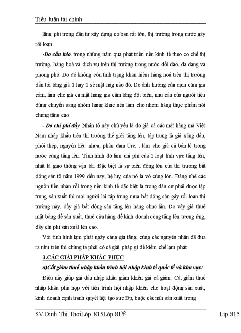 image for page Tiểu luận Lạm phát hiện nay ở Việt Nam-Nguyên nhân và các giải pháp khắc phục