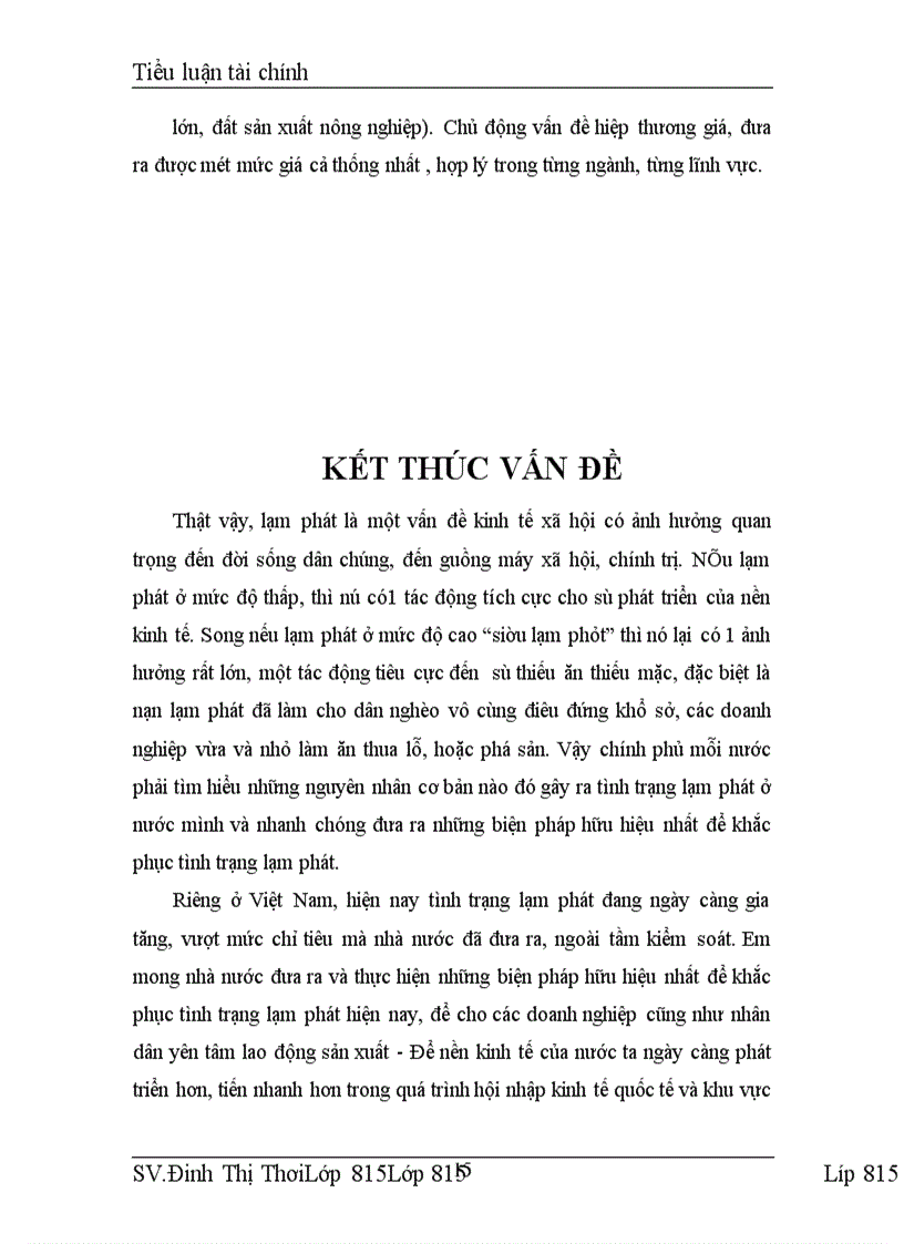 image for page Tiểu luận Lạm phát hiện nay ở Việt Nam-Nguyên nhân và các giải pháp khắc phục