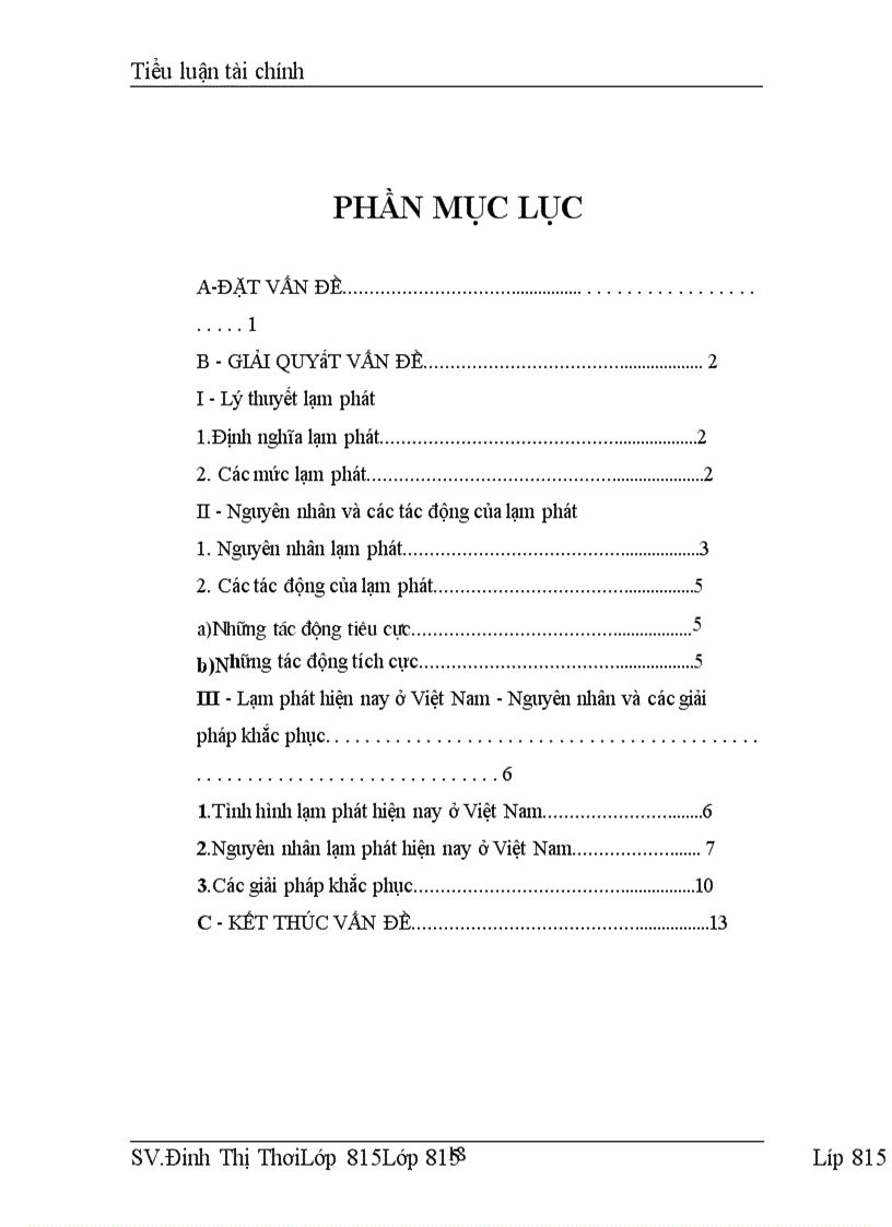 image for page Tiểu luận Lạm phát hiện nay ở Việt Nam-Nguyên nhân và các giải pháp khắc phục