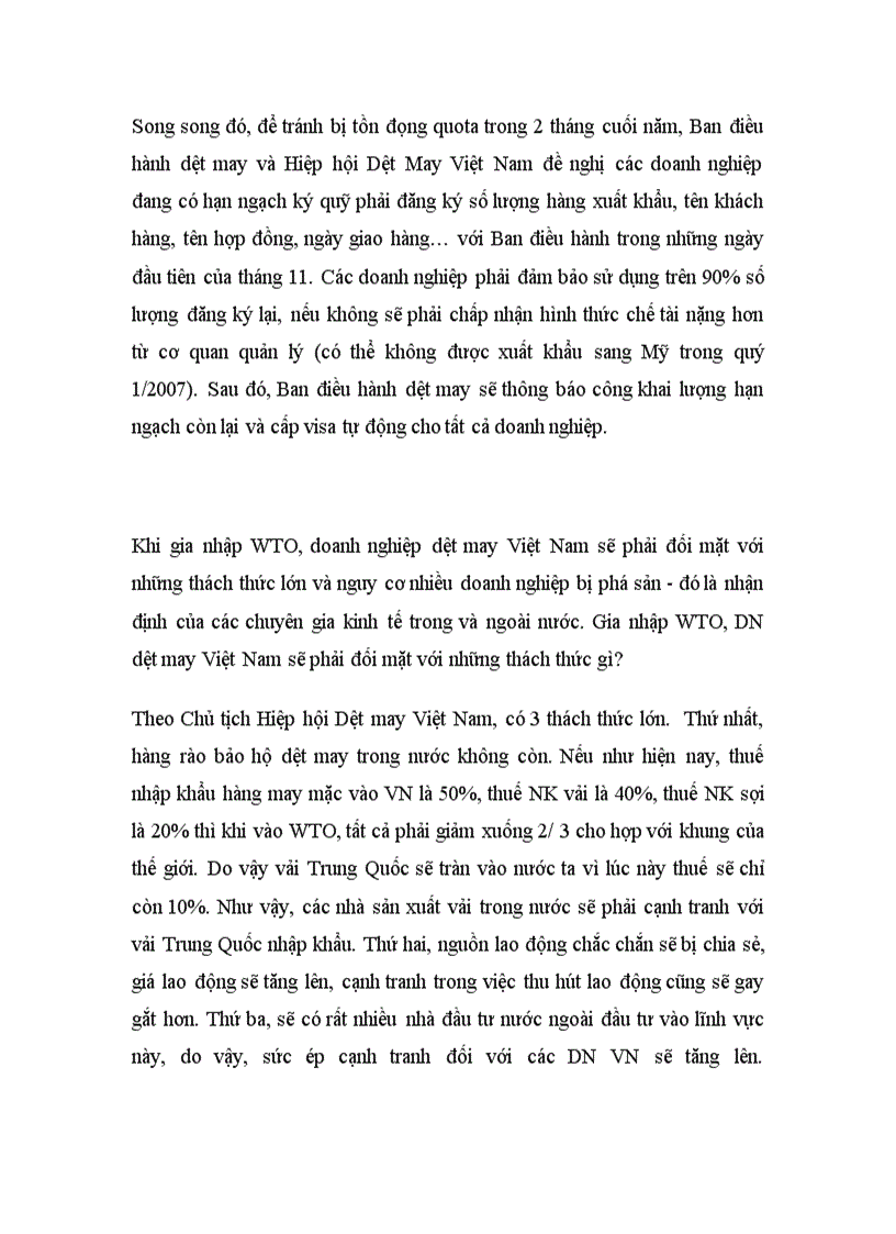 image for page Thực trạng doanh nghiệp dệt may Việt Nam.