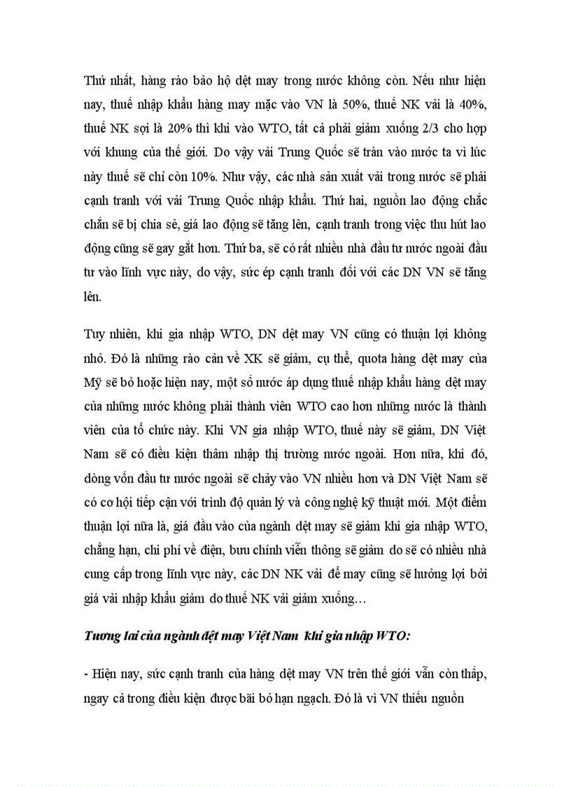 image for page Thực trạng doanh nghiệp dệt may Việt Nam.